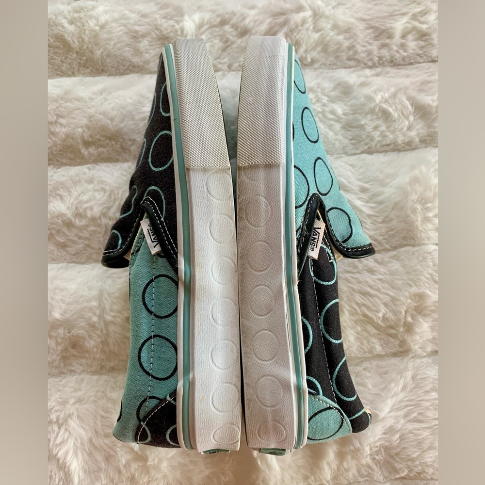 Teal/Navy Polka Dot Vans - Picture 5 of 5